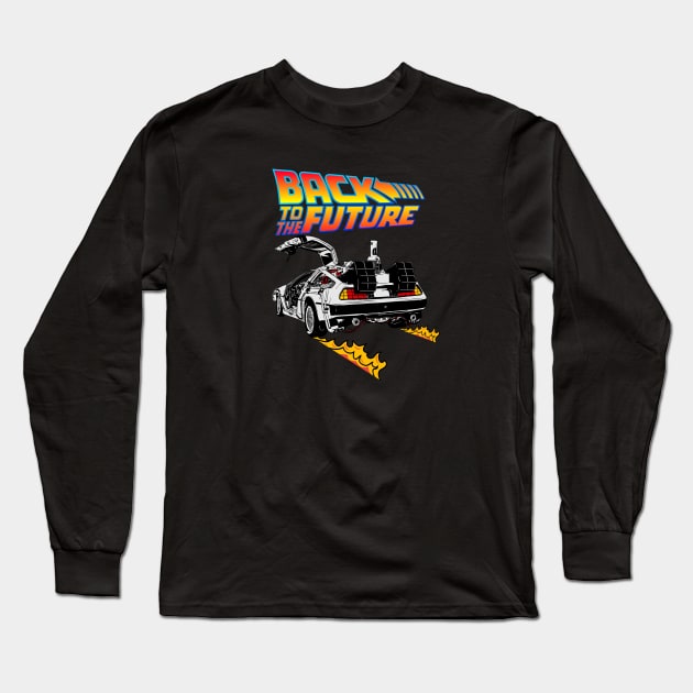 Back to the Future DMC Delorean Long Sleeve T-Shirt by EdSan Designs